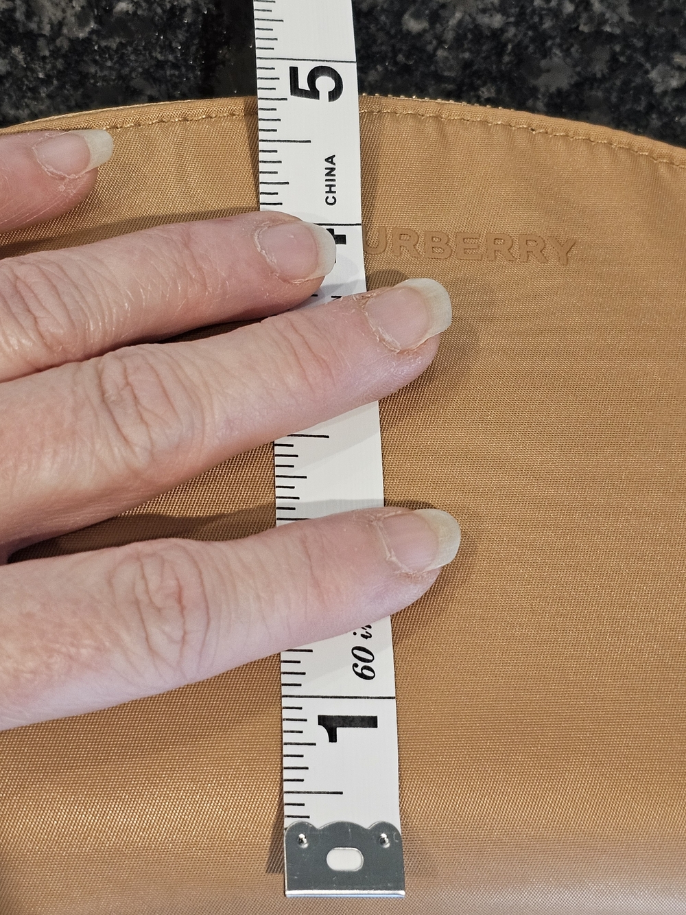 Burberry Tan Clutch with Gold Crosbody Chain Added NWOT - Picture 12 of 16